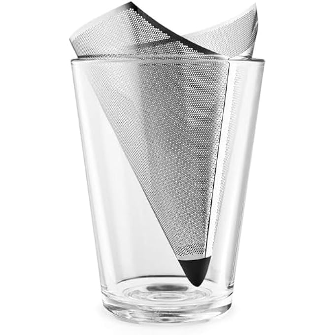 BS Eva Solo Stainless Steel Tea Filter  Reusable ConeShaped Loose Leaf Tea Infuser With Fine Mesh HeatResistant DripFree Easy To Fill  Clean Durable  Dishwasher Safe - Image 2