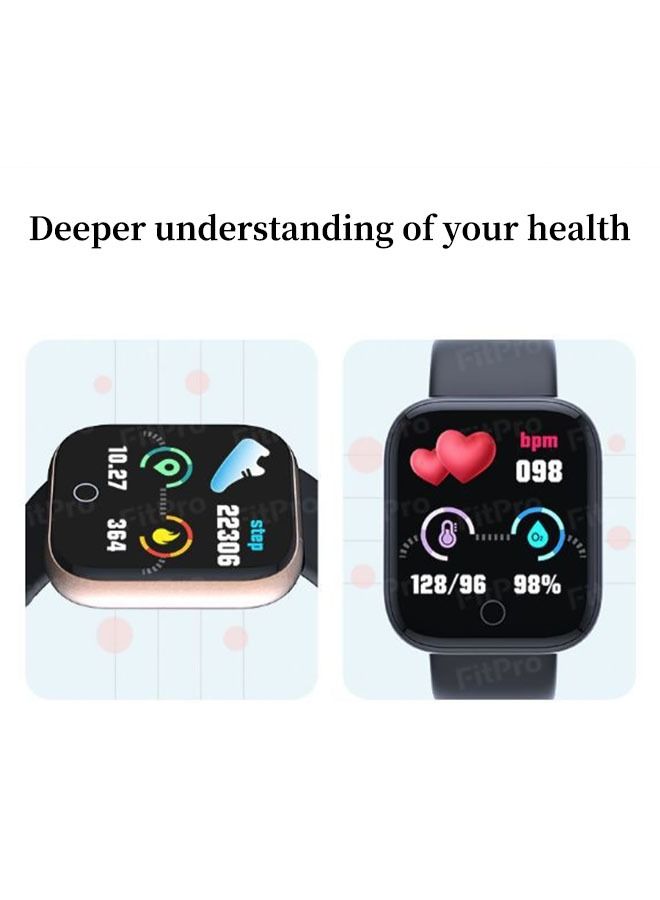 Bluetooth Full Touch Call Smartwatch,Smart Watch for Waterproof Fitness Watch with Heart-Rate/Sleep-Tracker/Sport Smartwatch for Women Men(Black) - Image 2