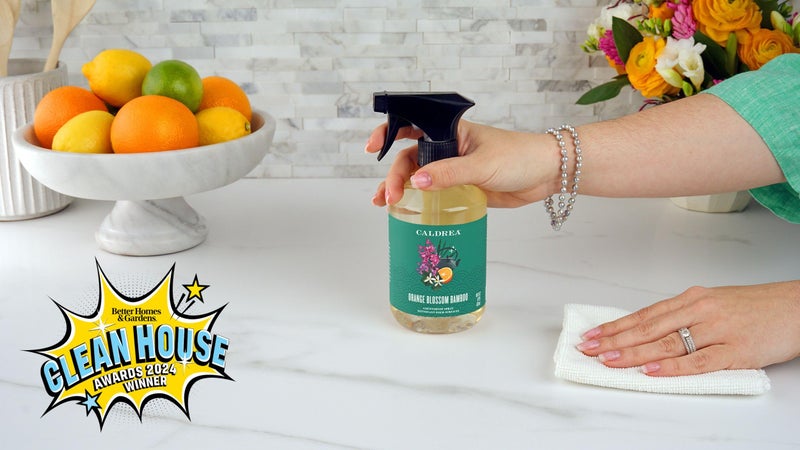 Caldrea Multi-surface Countertop Spray Cleaner, made with birch bark, Orange Peel and Ylang Ylang flower essential oils, a special vegetable protein extract, Orange Blossom Bamboo scent, 16 oz - Image 4