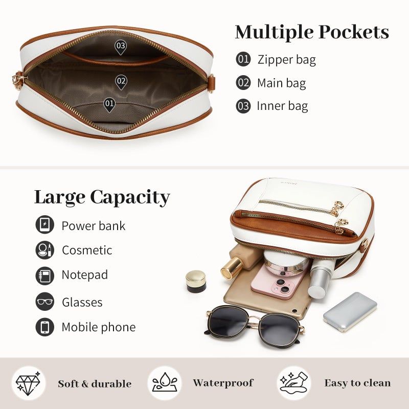 Makes Crossbody Purse for Women Small Crossbody Bags Trendy Vegan Leather with Adjustable Shoulder Strap - Image 4