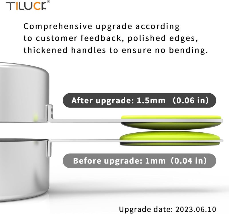 TILUCK Measuring Cups and Spoons Set, Stainless Steel, Kitchen Utensils for Cooking and Baking (14) - Image 5