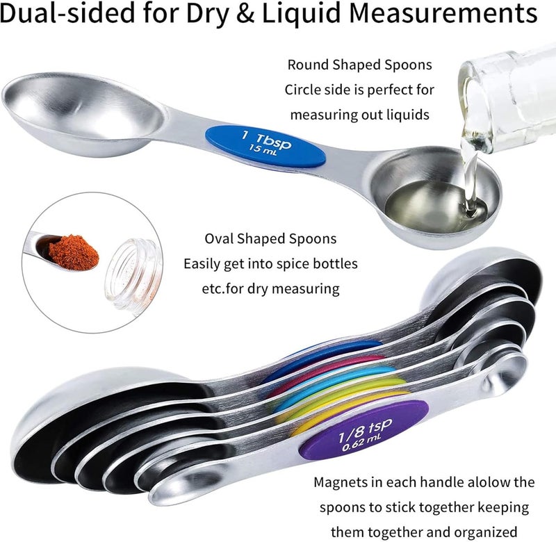 TILUCK Measuring Cups and Spoons Set, Stainless Steel, Kitchen Utensils for Cooking and Baking (14) - Image 3