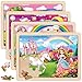 SYNARRY Large Unicorn Princess Fairy Wooden Puzzles for Girls Gift Box122 94 in 24 Pcs Puzzles for Kids Ages 46 Wood Puzzles for Kids Ages 35 Easter Basket Stuffers Gifts for Kids - Image 3