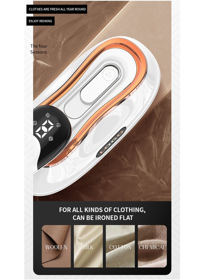 Splendors - Portable Iron 1200W Electric Travel Mini Handheld Iron Steamer Dry And Wet Ironing Machine （With Wire） 180°Swivel Handle With LCD Display - Image 1