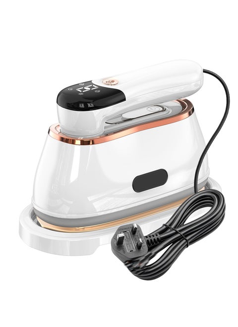 Portable Iron 1200W Electric Travel Mini Handheld Iron Steamer Dry And Wet Ironing Machine （With Wire） 180°Swivel Handle With LCD Display