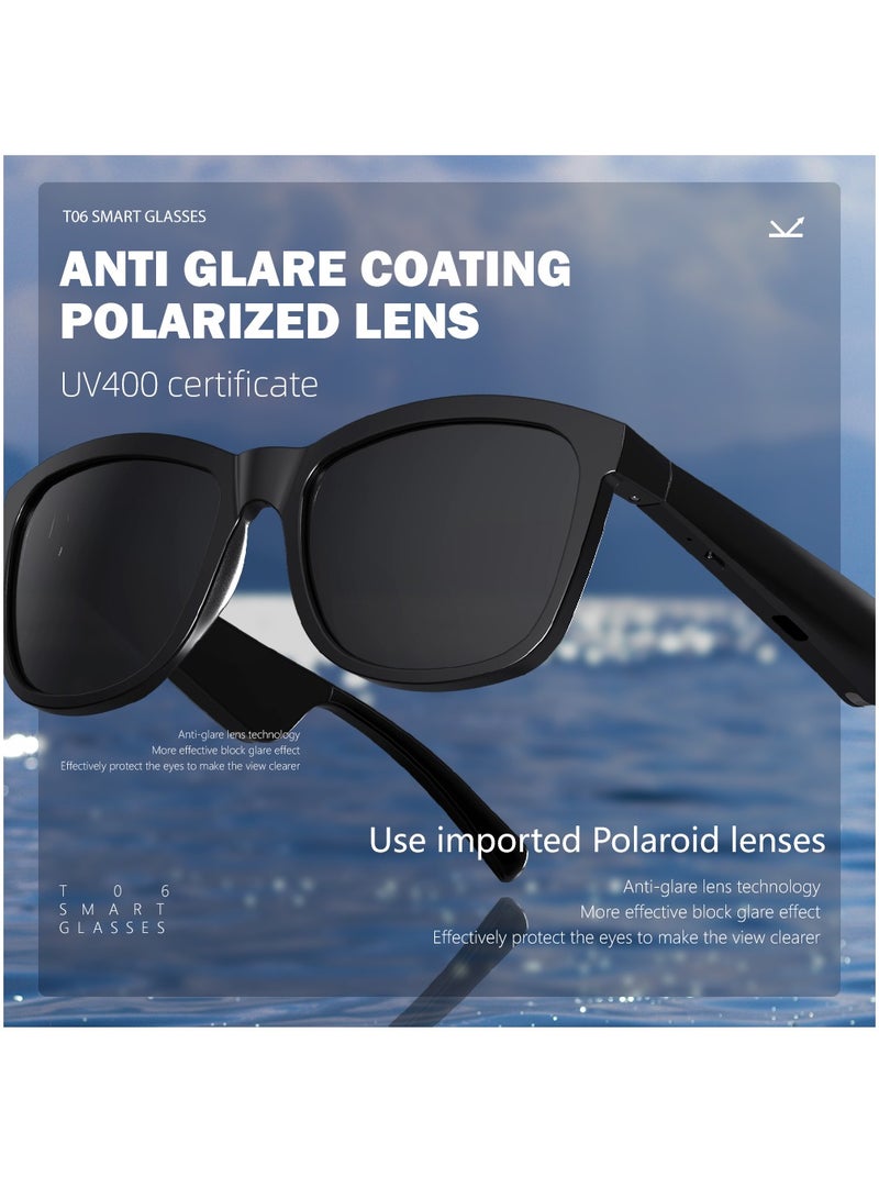 T06 AI Smart Glasses, Smart Sunglasses, Bluetooth glasses with music and calling - Image 1