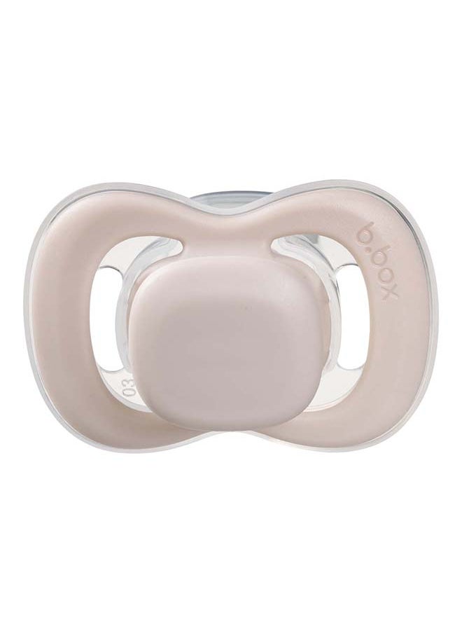 b.box Designer Pacifier Silicone Size 2, 6M+, 2 Pieces, Blush/Latte  - Image 3