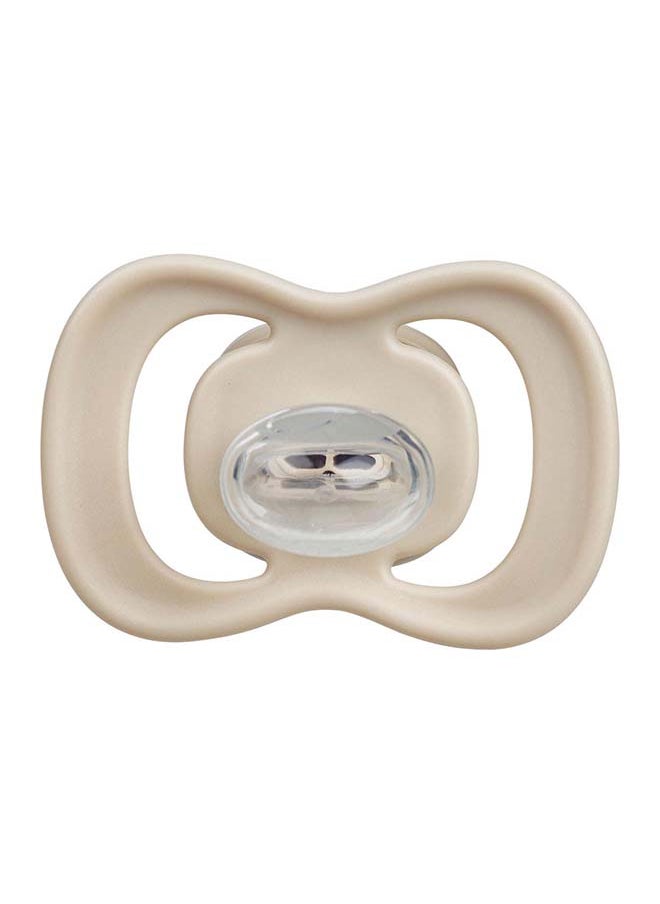 Designer Pacifier Silicone Size 2, 6M+, 2 Pieces, Blush/Latte