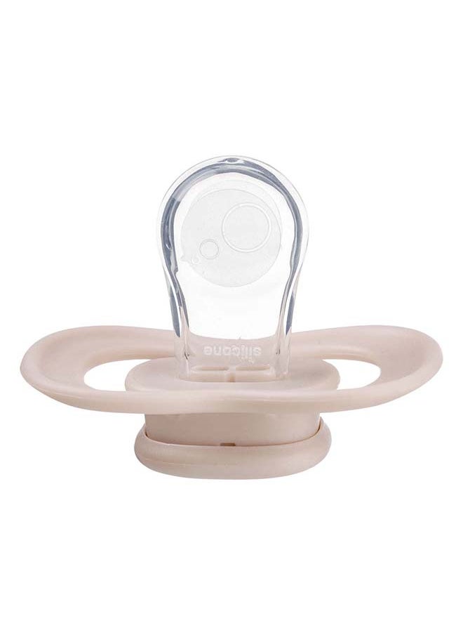 Designer Pacifier Silicone Size 2, 6M+, 2 Pieces, Blush/Latte