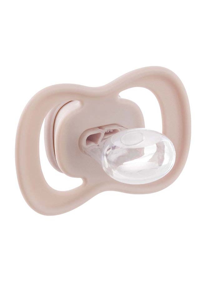 Designer Pacifier Silicone Size 2, 6M+, 2 Pieces, Blush/Latte