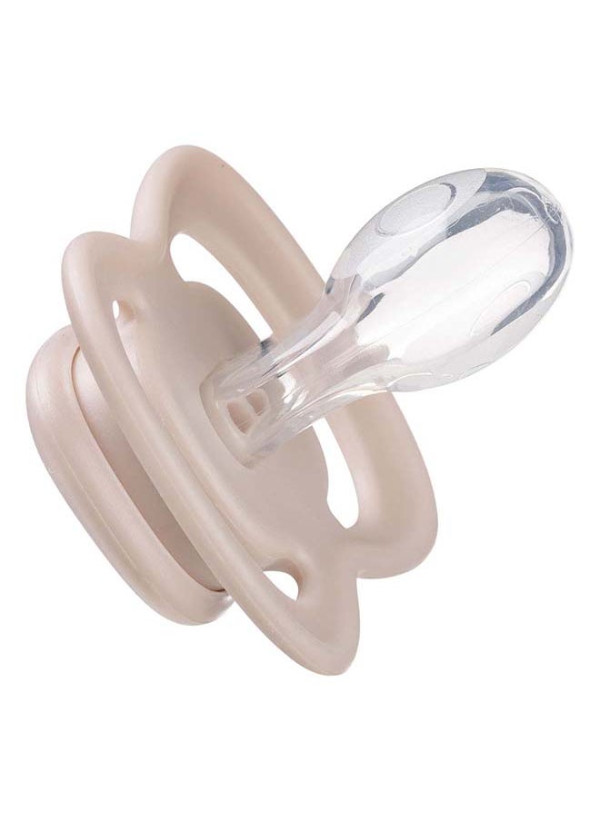 Designer Pacifier Silicone Size 2, 6M+, 2 Pieces, Blush/Latte