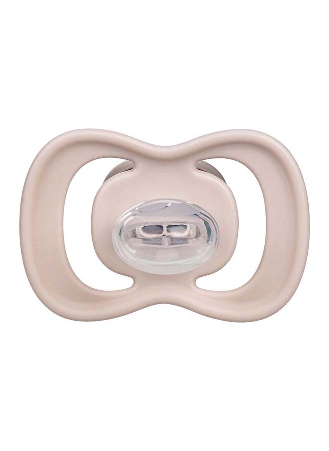 Designer Pacifier Silicone Size 2, 6M+, 2 Pieces, Blush/Latte