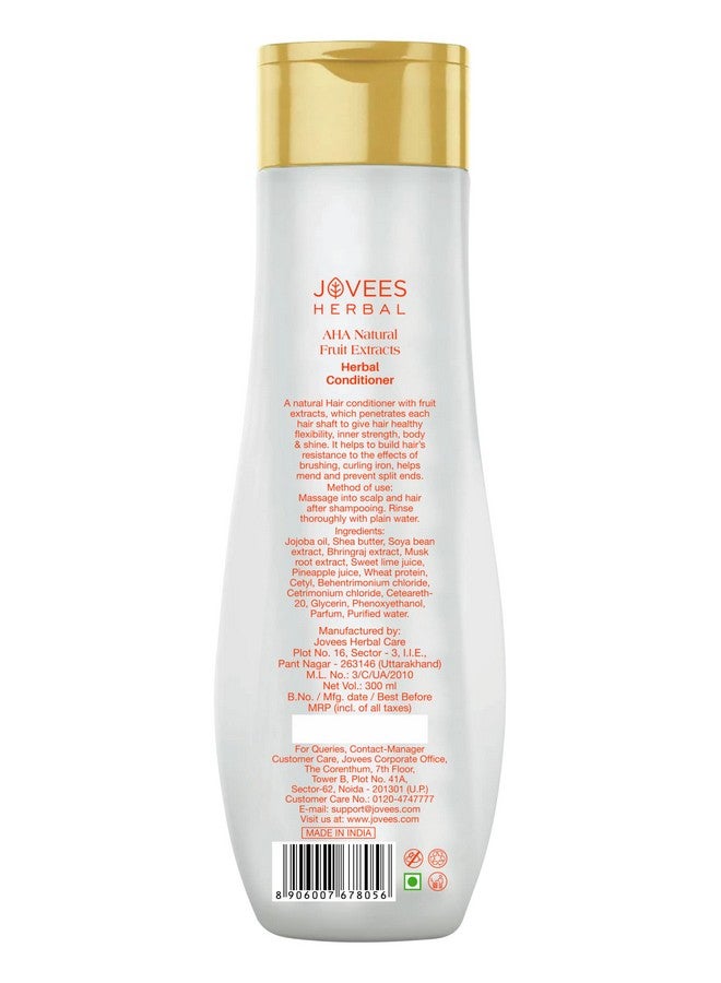 Jovees Herbal AHA Natural Fruit Extracts Conditioner | Gives Smooth, Silky And Tangle Free Hair | For Normal To Dry hair 300ml - Image 2