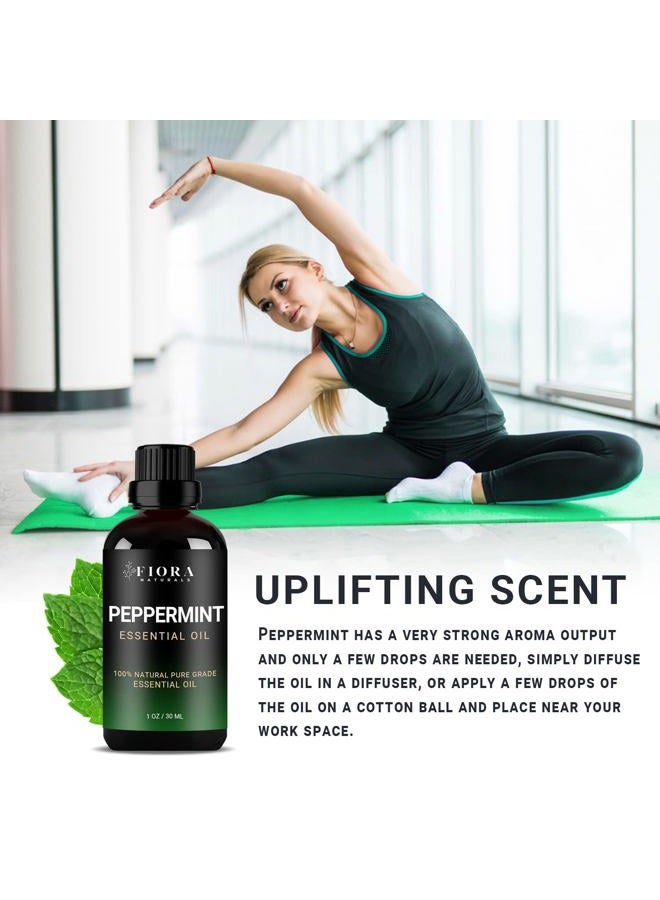 Fiora Naturals Peppermint Essential Oil by Fiora Naturals - 100% Pure Peppermint Oil for Hair Growth, Skin and Scalp Acne, Diffuser, DIY soap, and Candle Making. Pure Mentha Piperita Oil - 1 oz /30ml  - Image 5