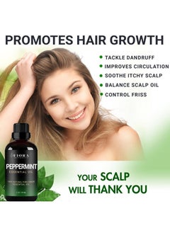 Fiora Naturals Peppermint Essential Oil by Fiora Naturals - 100% Pure Peppermint Oil for Hair Growth, Skin and Scalp Acne, Diffuser, DIY soap, and Candle Making. Pure Mentha Piperita Oil - 1 oz /30ml  - Image 3