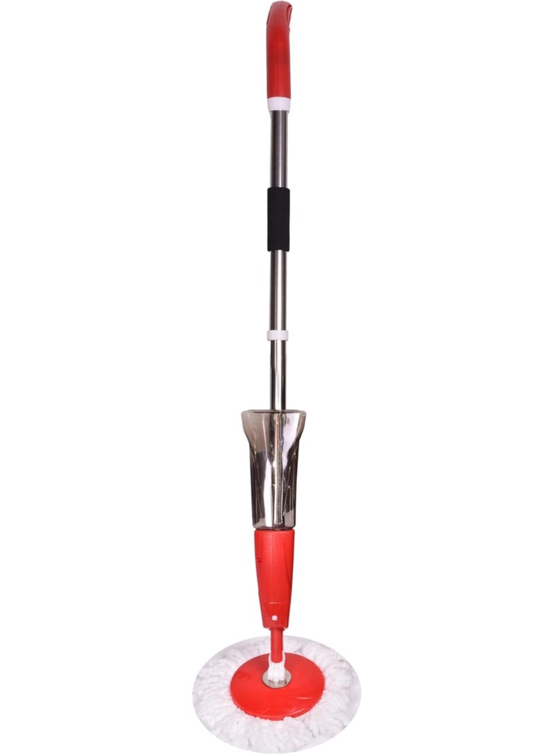 Spray Spin Mop with Rotating Head, Red - Image 3