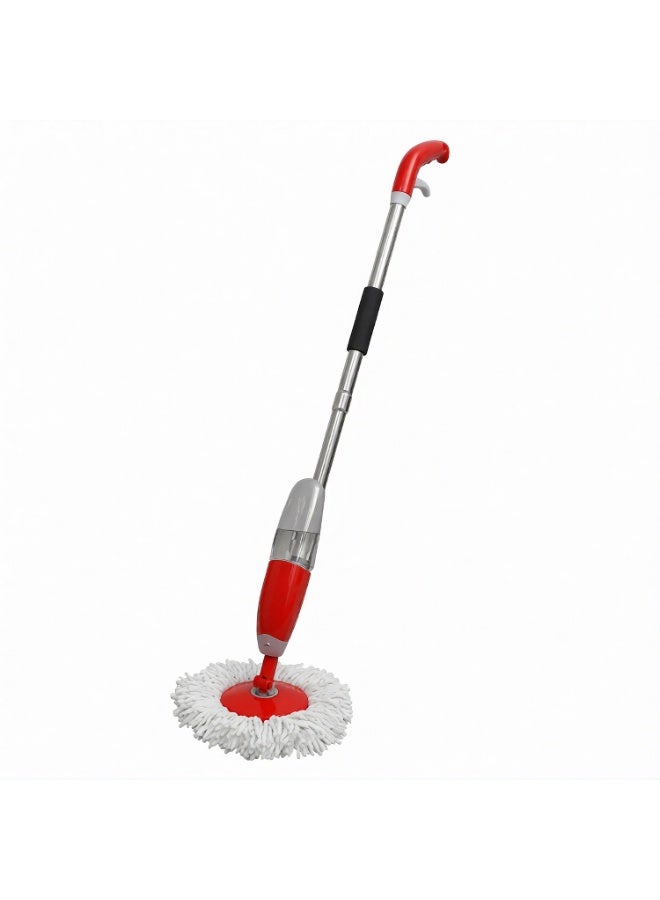 Spray Spin Mop with Rotating Head, Red - Image 1