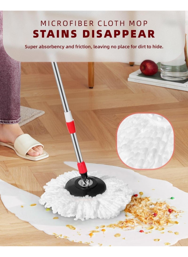 Spray Spin Mop with Rotating Head, Red - Image 5