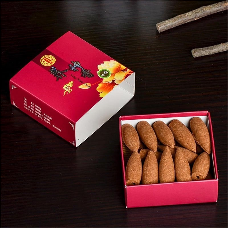 Natural Backflow Incense Cones Gift Box 80pcs Mixed Sandalwood Woomwood - Image 4
