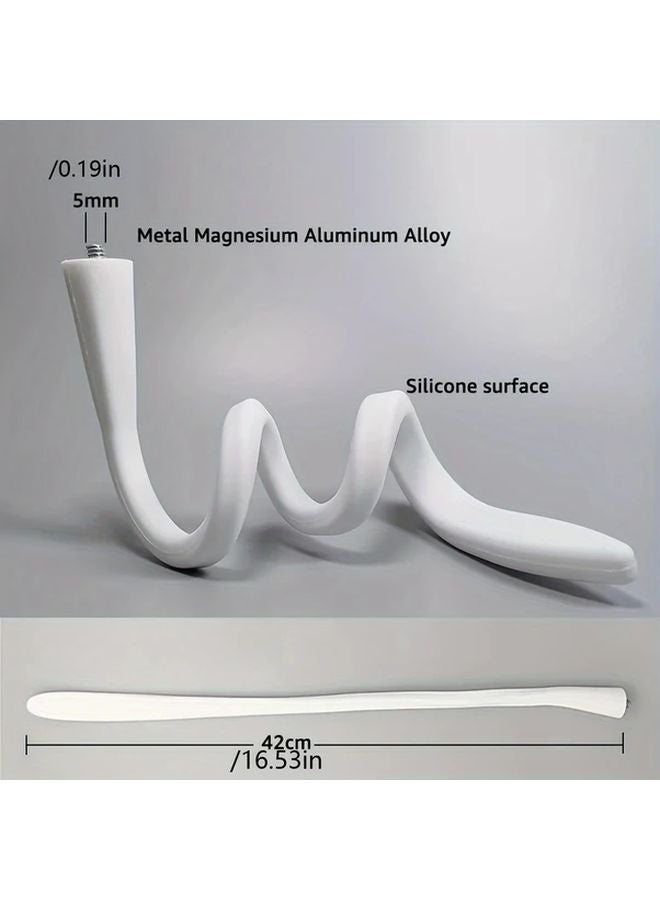 White Flexible Twist Camera Mount 42cm Hole Free Bracket For Baby Monitor Indoor Cam - Image 3