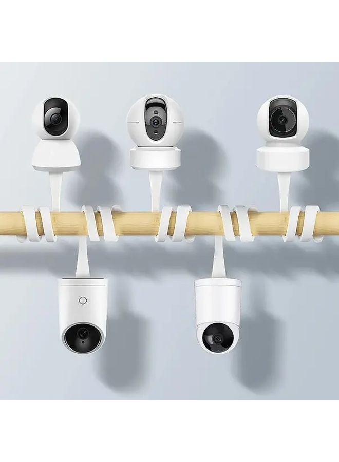 White Flexible Twist Camera Mount 42cm Hole Free Bracket For Baby Monitor Indoor Cam - Image 4