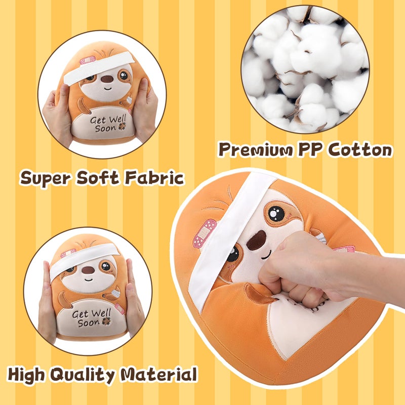 LeYoHa Get Well Soon Sloth Plush - Get Well Soon Stuffed Animal Healing Gift for Recovery  Sympathy and Cheerful Pillow Plush  9 Inch - Image 4
