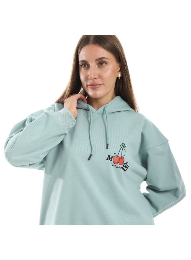 Caesar Women's oversized hoodie with printed crisscross back - Image 5