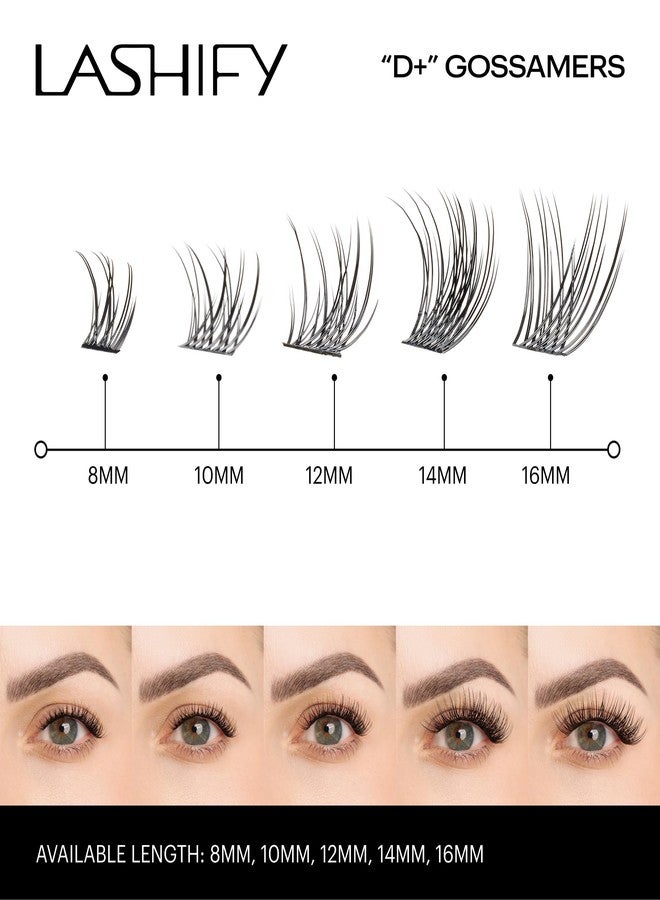 Lashify Drama Plus+ 16mm Gossamer Eyelash Extensions Refill in Black, Easy DIY False Lashes for the Most Delicate, Natural and Long Lasting Look - Image 4