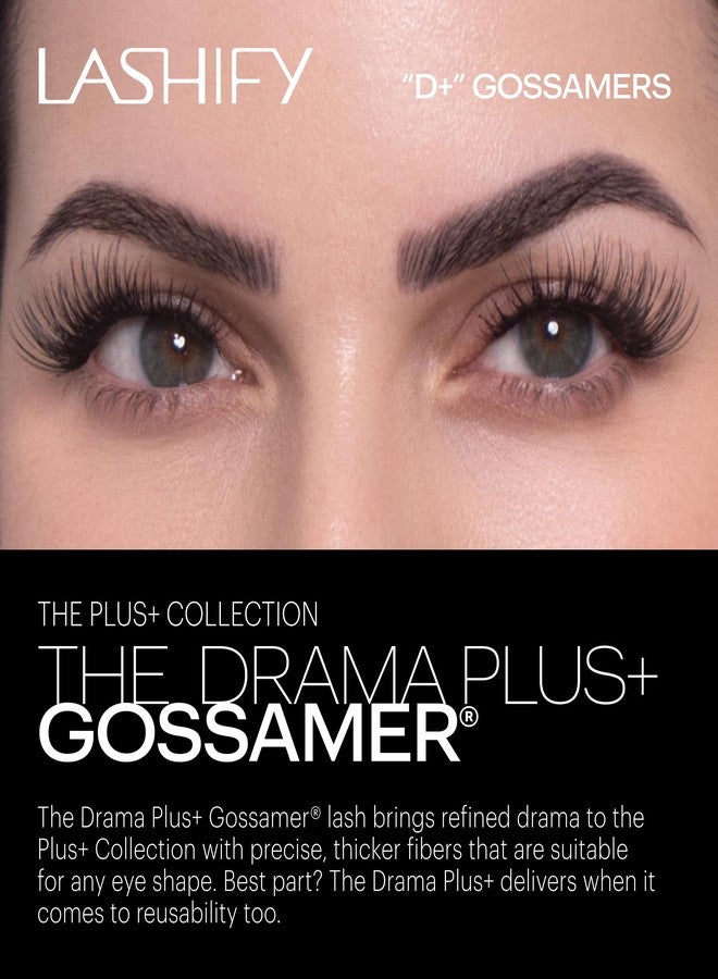 Lashify Drama Plus+ 16mm Gossamer Eyelash Extensions Refill in Black, Easy DIY False Lashes for the Most Delicate, Natural and Long Lasting Look - Image 2