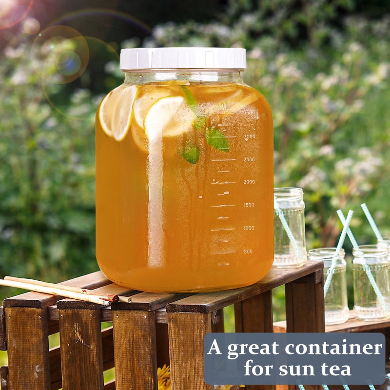 Folinstall 1 Gallon Glass Storage Jar with Lid  Large Mason Jar Wide Mouth with Airtight Lid and Silicone Gasket - Cookie Jar with 2 Scale Mark (Extra Tag and Marker Pen) - Image 3