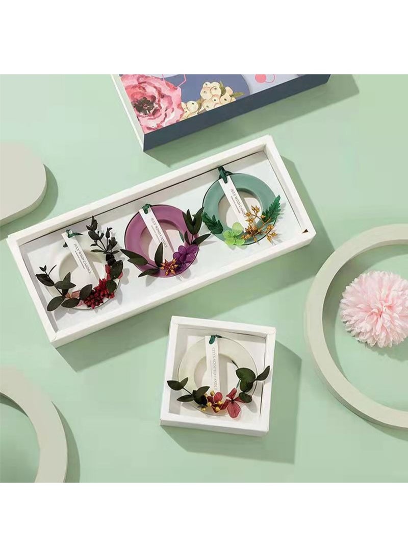 3Pcs Aromatherapy Tablets Wax, Long-Lasting Preserved Flower-Scented Sachets for Wardrobe Drawer Bedroom -Ring  - Image 5