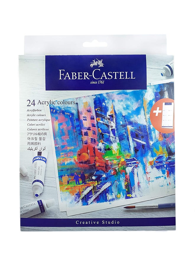 FABER-CASTELL 24-Piece Acrylic Colour Tubes - Image 1