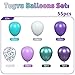 Togvu Mermaid Party Balloons 55 Pack 12 Inch Metallic Purple Teal Blue Turquoise Green White Confetti Latex Helium Balloons Set for Kids Girls Baby Shower Mermaid Theme Birthday Party Decorations Supplies - Image 2