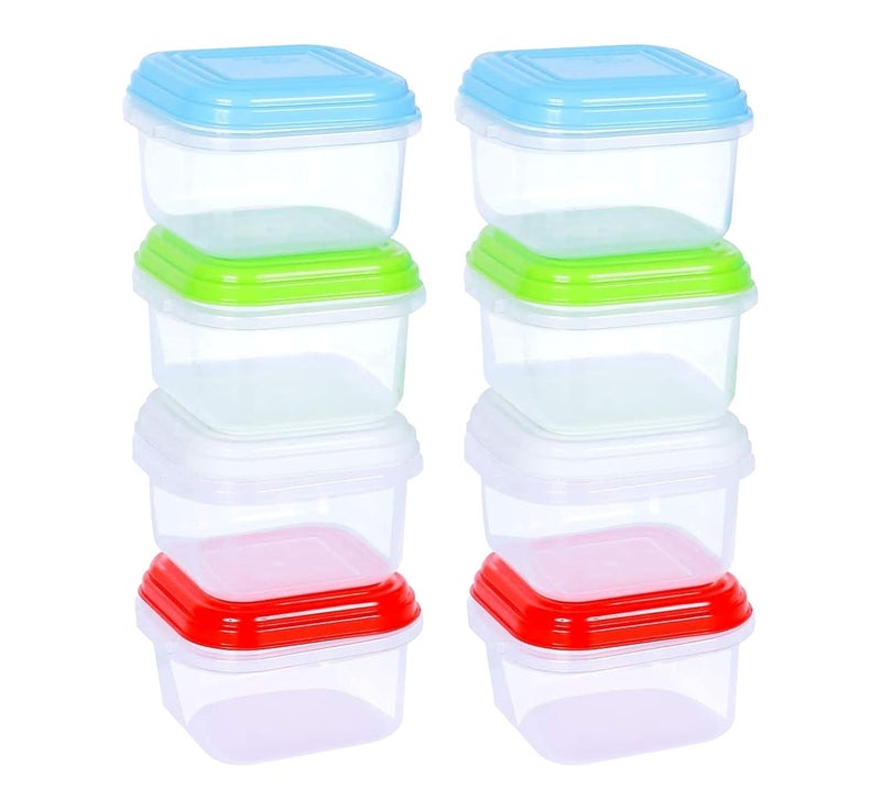 ARSUK Baby Food Containers 4oz120ml  Baby Snack Containers  Reusable Small Freezer Jars with Leak Proof Lids  Toddler Weaning Snack Pots  Dishwasher Freezer  Microwave Safe 8 PCS - Image 1