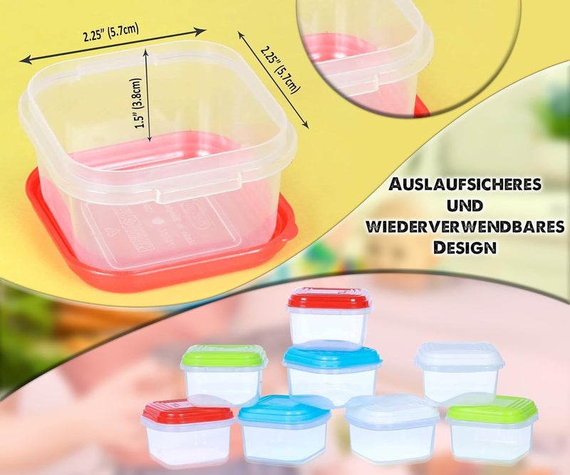 ARSUK Baby Food Containers 4oz120ml  Baby Snack Containers  Reusable Small Freezer Jars with Leak Proof Lids  Toddler Weaning Snack Pots  Dishwasher Freezer  Microwave Safe 8 PCS - Image 3