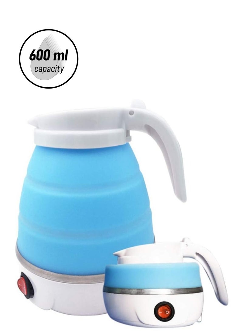 DubaiGallery Electric Kettle Silicone Foldable Water Kettle Portable Kettle Travel Mini Kettle for Household EU Plug  - Image 1