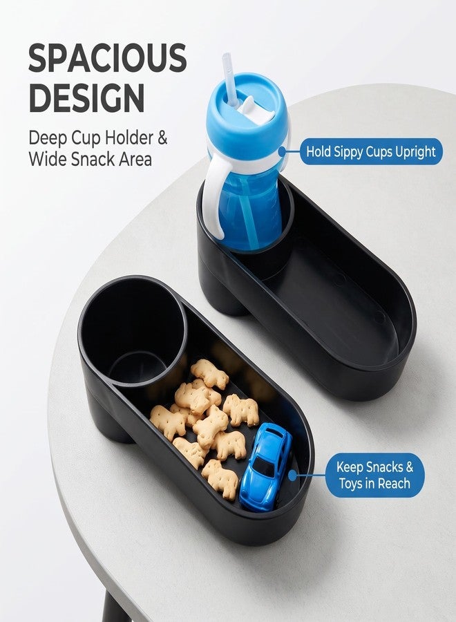 TELSOLARE 2-Pack Car Seat Snack Tray with Cup Holder Compatible with Safety 1st EverFit & Grow and Go, Maxi-COSI Pria, Cosco All-in-One – BPA-Free, Dishwasher Safe, Model (C6577 C6474) - Image 3
