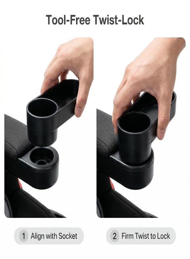 TELSOLARE 2-Pack Car Seat Snack Tray with Cup Holder Compatible with Safety 1st EverFit & Grow and Go, Maxi-COSI Pria, Cosco All-in-One – BPA-Free, Dishwasher Safe, Model (C6577 C6474) - Image 4