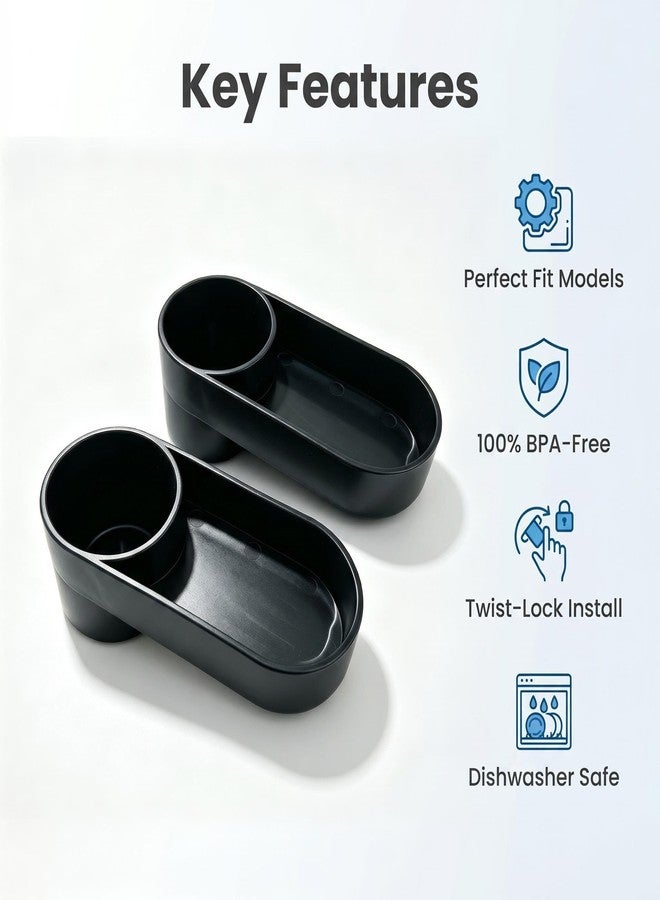 TELSOLARE 2-Pack Car Seat Snack Tray with Cup Holder Compatible with Safety 1st EverFit & Grow and Go, Maxi-COSI Pria, Cosco All-in-One – BPA-Free, Dishwasher Safe, Model (C6577 C6474) - Image 2