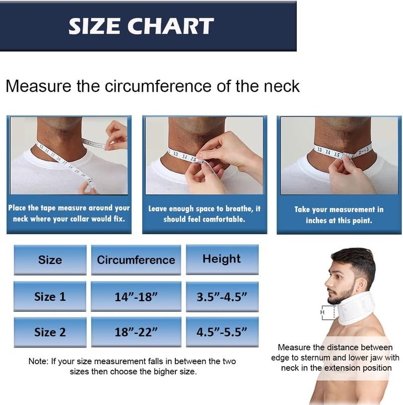 Wonder Care Rigid Cervical Collar Plastic Neck Support Brace Adjustable Height Collar Support Brace Wraps Aligns Stabilizes Vertebrae Neck Brace for Neck Pain Spine Pressure for Men and Women - Image 4