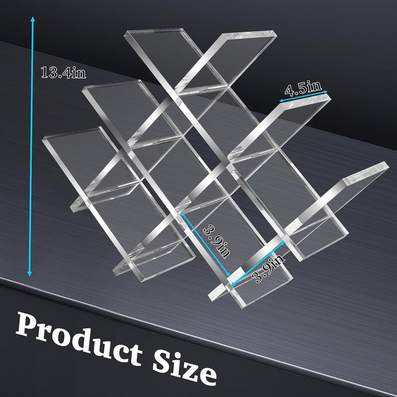 TPGP Cutora Acrylic Wine Rack - Modern Tabletop Storage for 8 Bottles - Image 2