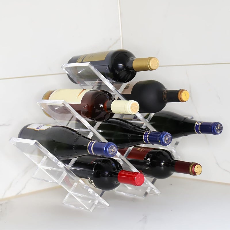 TPGP Cutora Acrylic Wine Rack - Modern Tabletop Storage for 8 Bottles - Image 5