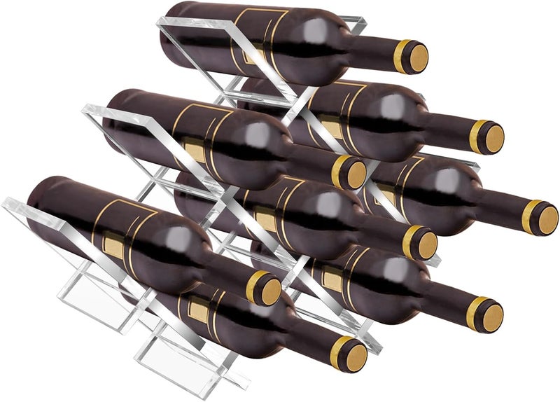 TPGP Cutora Acrylic Wine Rack - Modern Tabletop Storage for 8 Bottles - Image 1