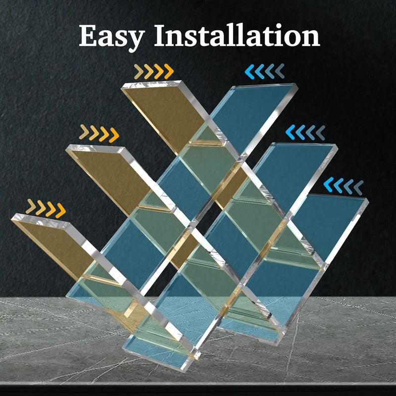 TPGP Cutora Acrylic Wine Rack - Modern Tabletop Storage for 8 Bottles - Image 4