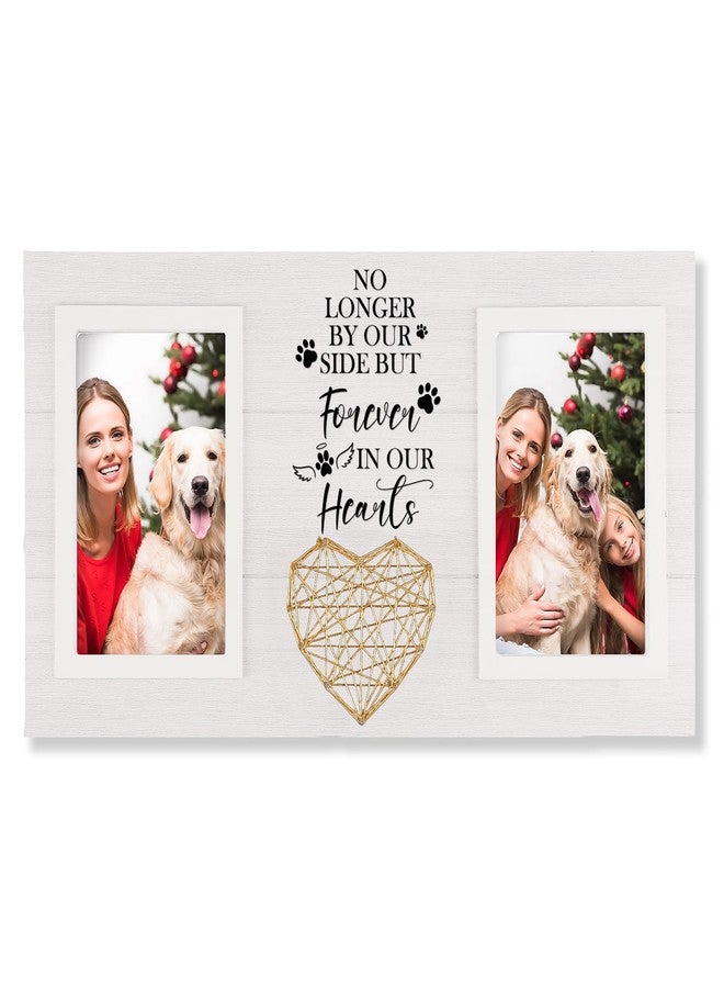 Aremdys Dog Memorial Gifts for Loss of Dog, Pet Sympathy Gifts for Dogs Cats Owners Pet Memorial Frame for Loss of Dogs, White Pet Remembrance Frame for Double Picture 4×6 IN - Image 1