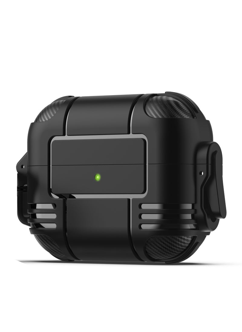 Contex - Shockproof Protective Cover For Air Pods Pro with Lock Switch - Black - Image 1