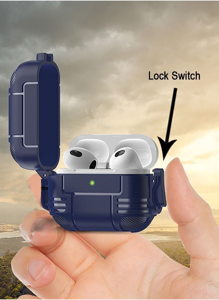 Contex - Shockproof Protective Cover For Air Pods Pro with Lock Switch - Black - Image 1