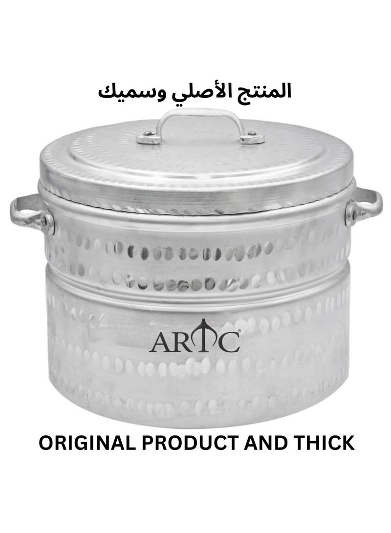 ARTC ARTC Mandi Biryani Aluminum Cooking Pot And Steam Pot 12 Inch Silver  - Image 2