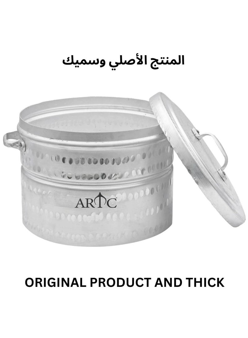 ARTC ARTC Mandi Biryani Aluminum Cooking Pot And Steam Pot 12 Inch Silver  - Image 3