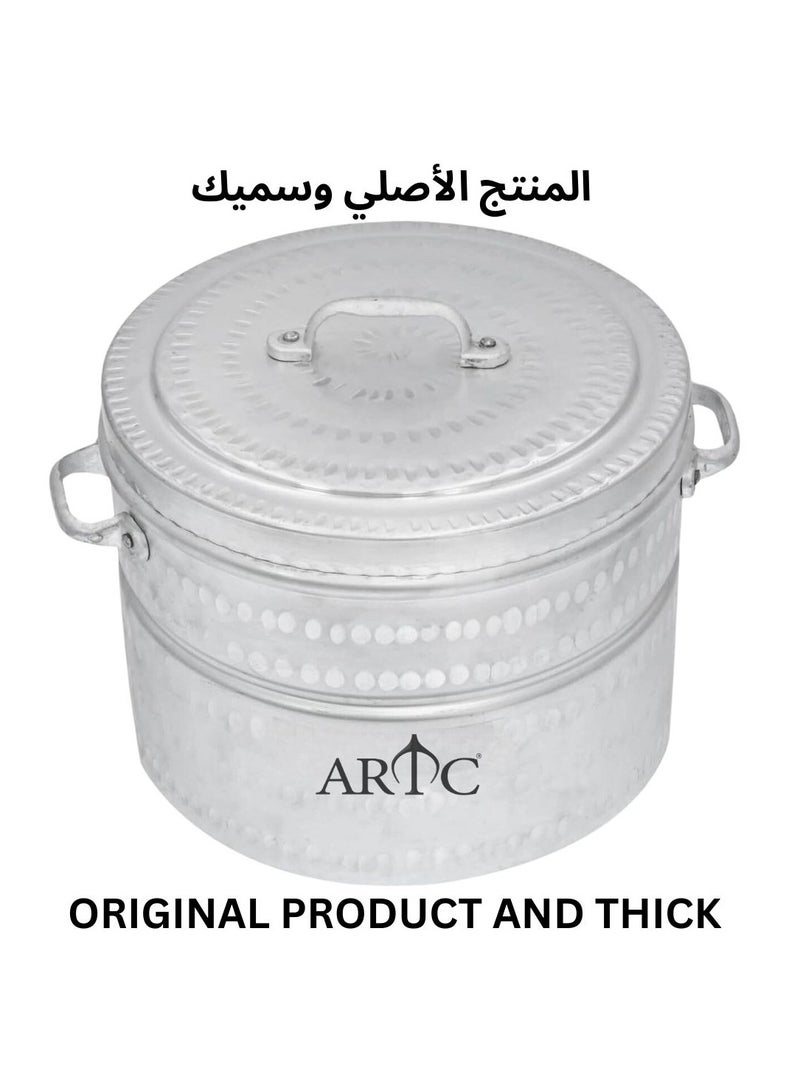 ARTC ARTC Mandi Biryani Aluminum Cooking Pot And Steam Pot 12 Inch Silver  - Image 4